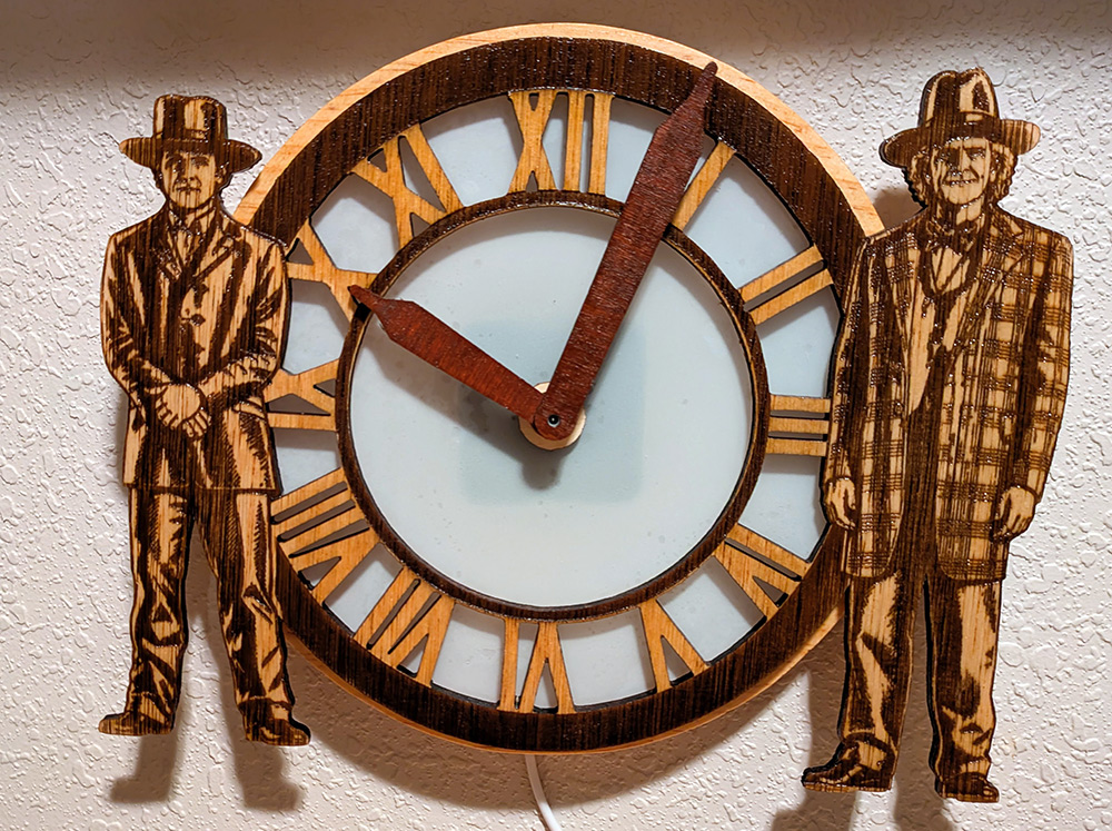View 2 of Backlit Doc & Marty Clock